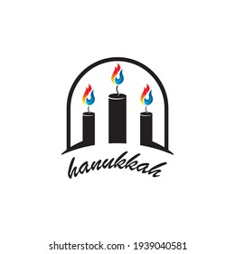 Happy Hanukkah Vector icon design illustration Template
