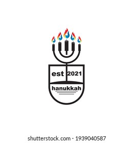 Happy Hanukkah Vector icon design illustration Template
