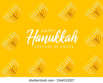 Happy Hanukkah Vector Illustration, Design Background for Celebration.