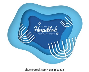 Happy Hanukkah Vector Illustration, Design Background for Celebration.