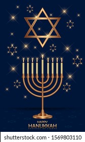 Happy Hanukkah.Festive of lights.vector illustration 