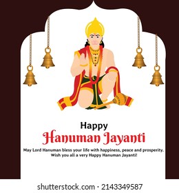 Happy Hanuman Jayanti Creative Vector Illustration 
