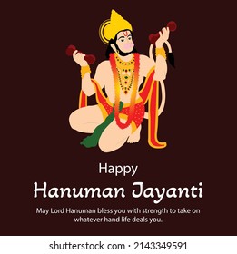 Happy Hanuman Jayanti Creative Vector Illustration 
