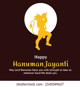 Happy Hanuman Jayanti Creative Vector Illustration 
