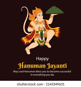 Happy Hanuman Jayanti Creative Vector Illustration 

