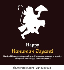 Happy Hanuman Jayanti Creative Vector Illustration 
