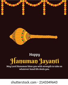 Happy Hanuman Jayanti Creative Vector Illustration 
