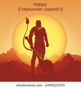 Happy Hanuman Jayanti Creative Vector Illustration Hanuman Jayanti Wishes Greetings