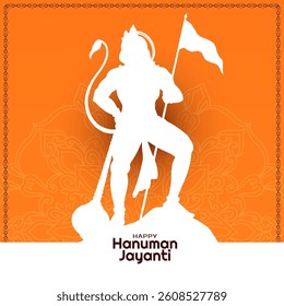 Happy Hanuman Jayanti cultural Indian festival religious card vector