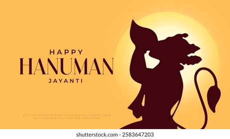 Happy Hanuman Jayanti Greeting, God Hanuman Background Design. A Hindu festival celebrated of lord hanuman birthday.  
