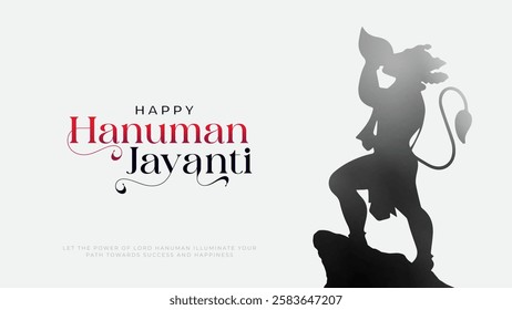 Happy Hanuman Jayanti Greeting, God Hanuman Background Design. A Hindu festival celebrated of lord hanuman birthday.  
