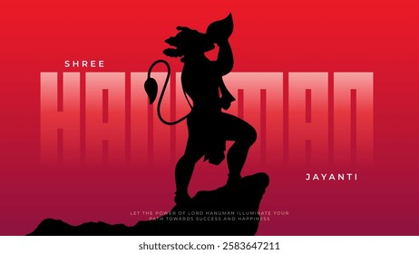 Happy Hanuman Jayanti Greeting, God Hanuman Background Design. A Hindu festival celebrated of lord hanuman birthday.  
