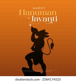 Happy Hanuman Jayanti Greeting, God Hanuman Background Design. A Hindu festival celebrated of lord hanuman birthday.  
