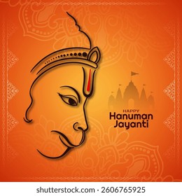 Happy Hanuman Jayanti Indian festival mythological background vector