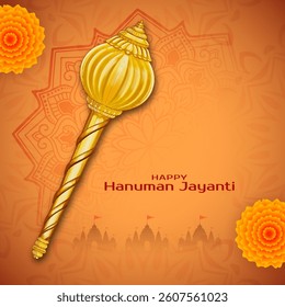 Happy Hanuman Jayanti Indian festival religious greeting card vector