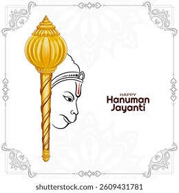 Happy Hanuman Jayanti Indian festival religious greeting card vector