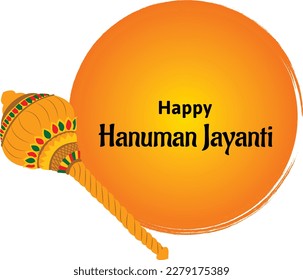 Happy Hanuman Jayanti Indian Hindu Festival Celebration Vector Design
