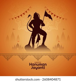 Happy Hanuman Jayanti religious Indian festival holy background vector
