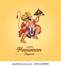 Happy Hanuman Jayanti Social Media Post The Festival of Indian god Hanuman