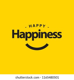 Happy Happiness Day Vector Template Design Illustration