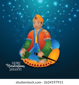 Happy harikrishan jayanti celebration card