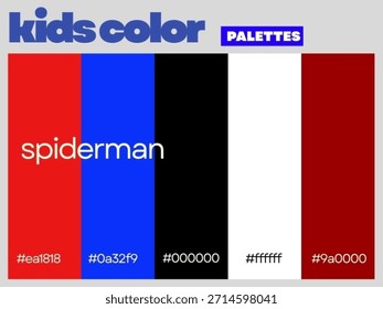 Armonía feliz Spiderman diseñado para niños que muestran una paleta equilibrada encantadora que inspira imaginación creatividad divertido aprendizaje diario