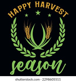 Happy harvest season graphics tshirt design 