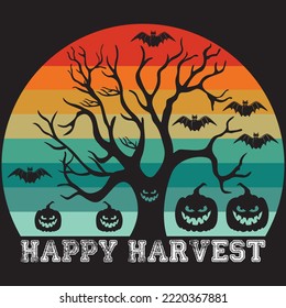 Happy Harvest T-shirt Design Vector File.