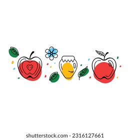 Happy hashanah Vector icon design illustration