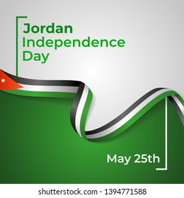 Happy hashemite Kingdom of Jordan Independence Day Vector Template Design Illustration