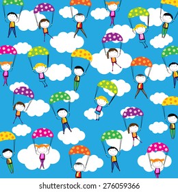 Happy, healthy and colorful girls and boys