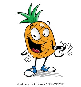 Happy healthy pineapple