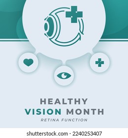 Happy Healthy Vision Month Celebration Vector Design Illustration for Background, Poster, Banner, Advertising, Greeting Card