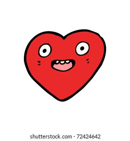 caricatura de corazón feliz