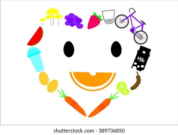 Happy heart icon