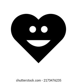 Happy Heart Icon Vector Symbol Design Illustration