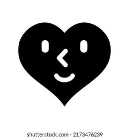 Happy Heart Icon Vector Symbol Design Illustration