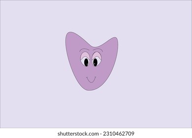 Happy Hearty Heart Vector Cartoonish Illustrator  