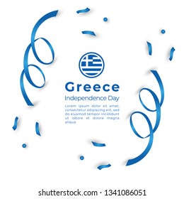 Happy Hellenic Republic Independence Day Vector Template Design  Illustration