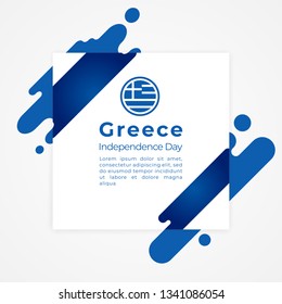 Happy Hellenic Republic Independence Day Vector Template Design  Illustration