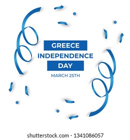 Happy Hellenic Republic Independence Day Vector Template Design  Illustration