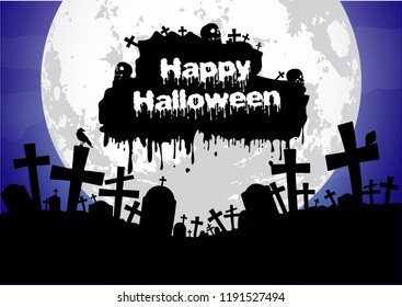 Happy helloween. Vector illustration.