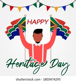 Happy Heritage Day South Africa Vector Illustration