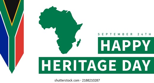 Happy Heritage Day South Africa Vector Illustration. Good for greeting card, poster and banner, with maps