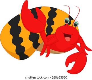 happy hermit crab cartoon