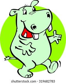 happy hippo