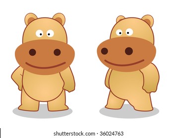 Happy Hippo Vector