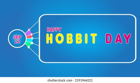 Happy Hobbit Day, September. Calendar Of September Text Effect, Vector Design