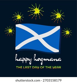 Happy Hogmanay Party, Vektordesign-Hintergrund