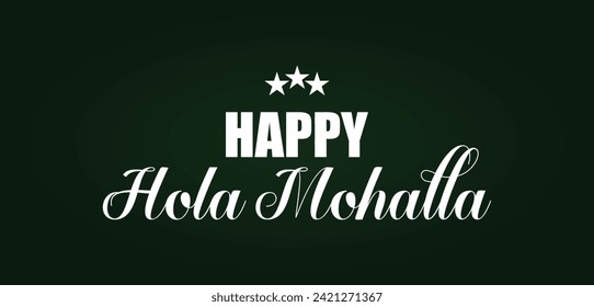 Happy Hola Mohalla Text illustration Design